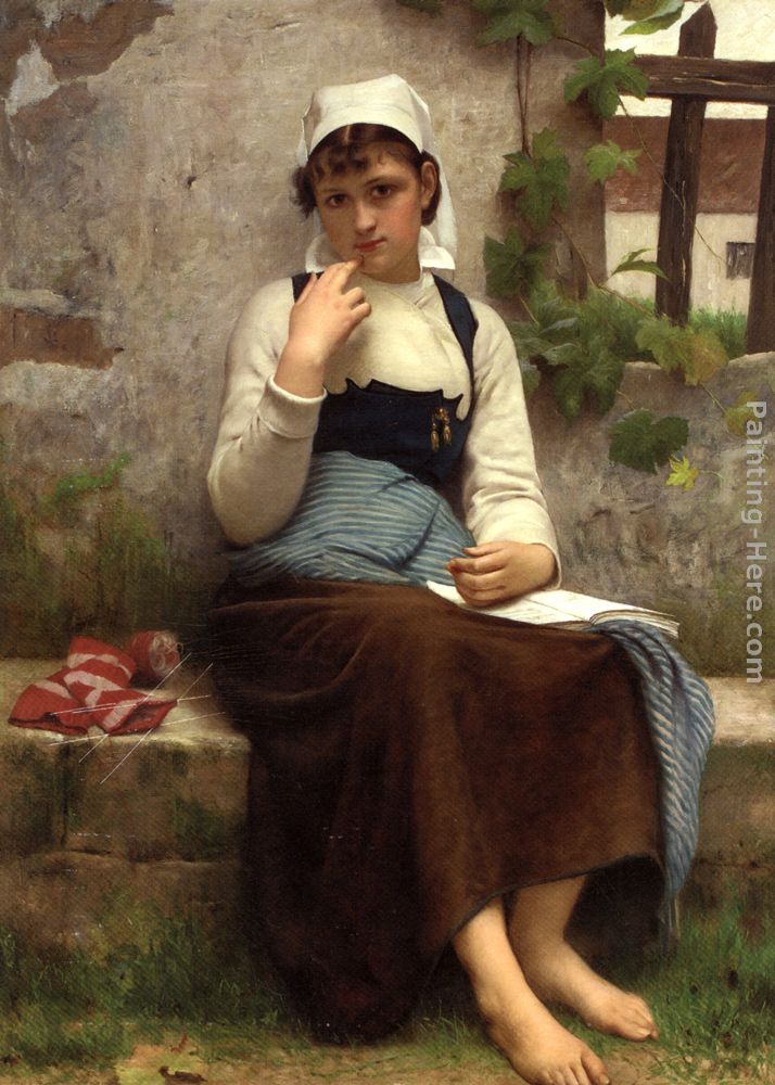 Jeune Fille de Concarneau painting - Francois Alfred Delobbe Jeune Fille de Concarneau art painting